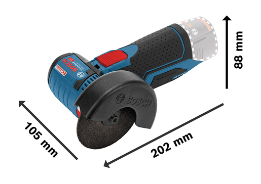 BOSCH Professional GWS 12V-76 akumulatorska kutna brusilica, solo alat u kartonu