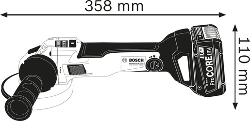 BOSCH Professional GWS 18V-10 SC (150 mm) akumulatorska kutna brusilica, solo alat u kartonu