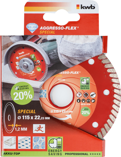 KWB AGGRESSO-FLEX DIAMOND rezna ploča, 115x1.2mm