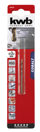 KWB COBALT svrdlo za metal 3 mm, HSS CO, DIN 338