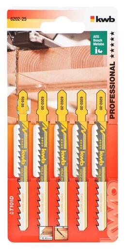 KWB List za ubodnu pilu 100/75 mm, BIM, srednji, za tvrdo drvo, 5/1