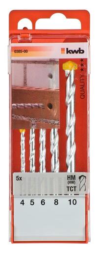 KWB Set svrdla za kamen i beton 4-10 mm, 5/1, TCT, ISO 5468