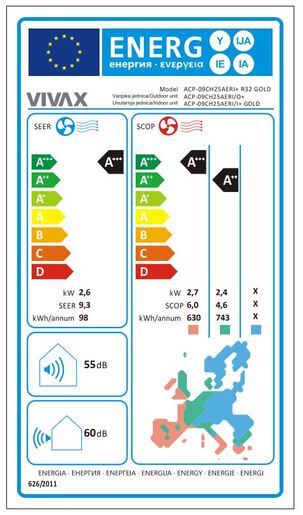 VIVAX COOL inverter klima uređaj ACP-09CH25AERI+ R32 GOLD
