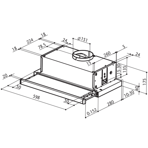 Faber napa Flexa NG Glass Lux BK A60