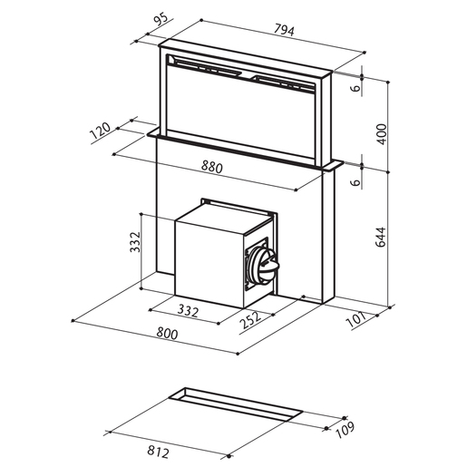 Faber napa Fabula Plus EV8+BK A90