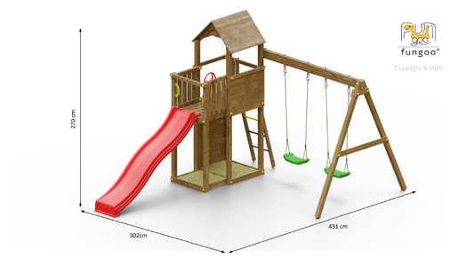 Fungoo drveno dječje igralište Set BOOMER 3