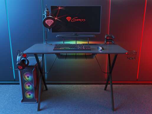 Genesis Holm 300 RGB, gaming stol, crni