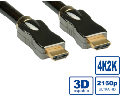 Roline HDMI Ultra HD kabel sa mrežom, M/M, 5.0m
