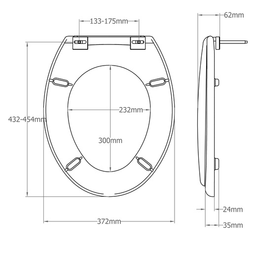 BEMIS Forli 2211PP000 WC sjedalo
