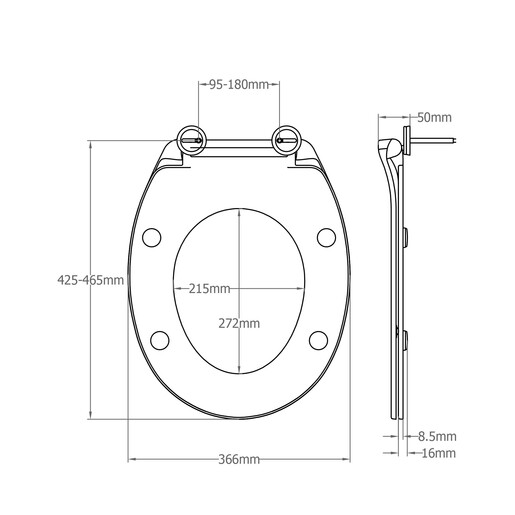 BEMIS Savona slow close Silentium® 2205SEL000 WC sjedalo