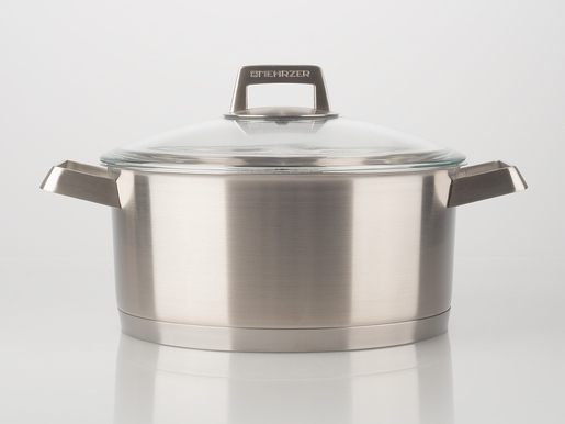 Mehrzer plitki lonac s poklopcem PREMIUM INOX 18/10 - 24 cm