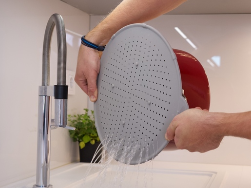 Mehrzer silikonska zaštita od prskanja kod prženja + podmetač + ocjeđivač