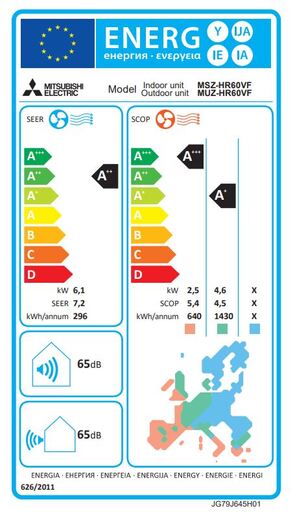 Mitsubishi Electric Standard Eco Inverter klima uređaj MSZ-HR60VFK/MUZ-HR60VF + WIFI