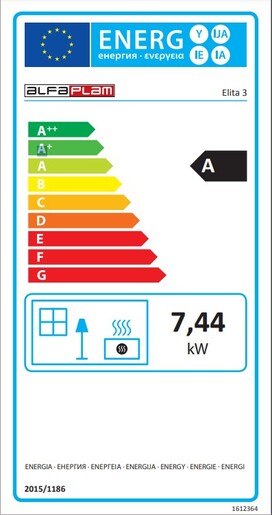 Alfa peć ELITA 3 ECO DESIGN crna