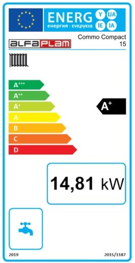 Alfa kotao na pelet COMMO COMPACT 15 ECO DESIGN