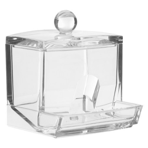 FIVE kutija za vatu, 9.3x8.1x9.9 cm, polistiren, prozirna