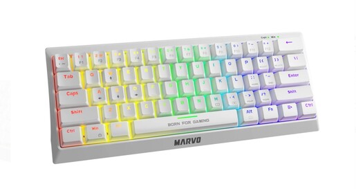 MARVO KG962 mehanička tipkovnica, Blue switch, bijela
