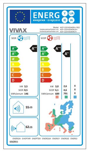 VIVAX COOL unutarnja jedinica ACP-12CH35AERI/I+ SILVER MIRROR
