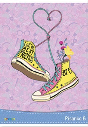 Pisanka B  STREET GOLD MIX, B5 linije, 16 listova, meki uvez