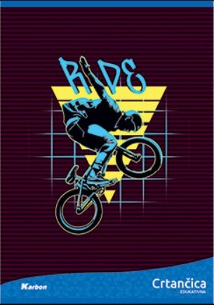 Crtančica KARBON MIX, B5 linije, 16 listova, meki uvez