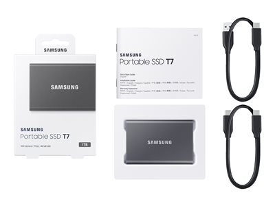Vanjski SSD Samsung Portable T7 1TB, siva