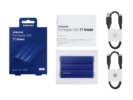 Vanjski SSD Samsung Portable T7 Shield 1TB, plava