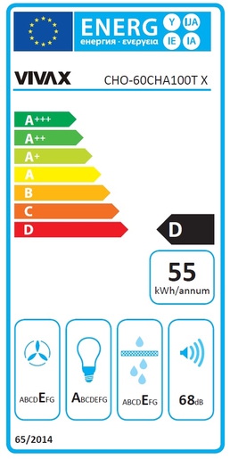VIVAX HOME kuhinjska napa CHO-60CHA100T X
