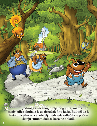 Mala slikovnica Zlatokosa i 3 medvjeda