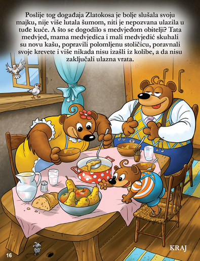 Mala slikovnica Zlatokosa i 3 medvjeda