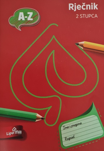 Riječnik školski, 2 stupca, A6 linije, 40 listova, meki uvez
