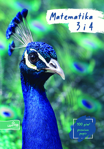 Pisanka Matematika 3 i 4 LIPA MILL, B5 kvadratići, 48 listova, meki uvez