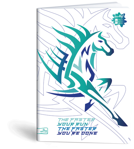 Bilježnica Metallic animals, A4 kvadratići, 40 listova, meki uvez