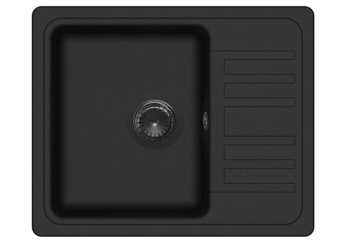 Set Notus SQ102W sudoper + Zora PVD slavina, Black metallic/Grafit