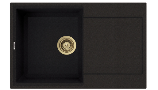 Elleci Easy 300 sudoper + Vida PVD slavina Nero/Zlato