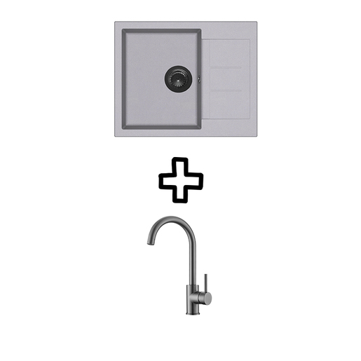 Aquasanita Tesa SQT102W + Vida PVD Alumetallic/Grafit