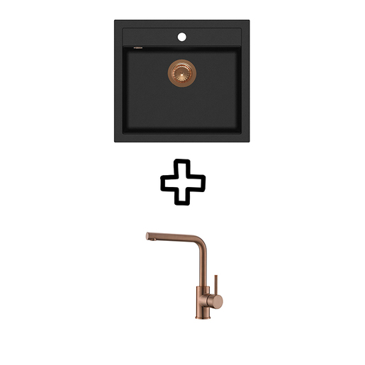 Set Quadro SQQ100W + Zora PVD Grafit/Bakar