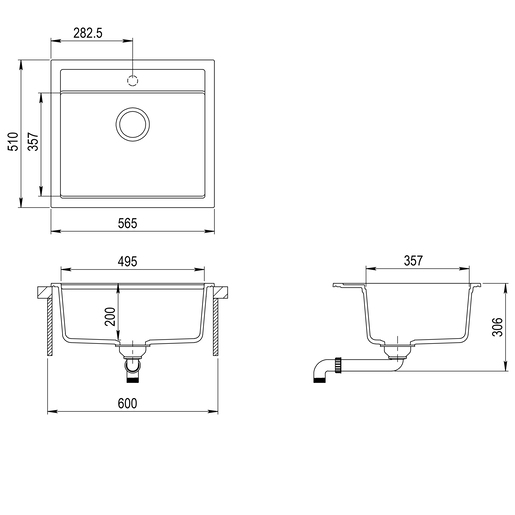 Helika Quadro SQQ100W + Vida PVD Alumetallic/Grafit