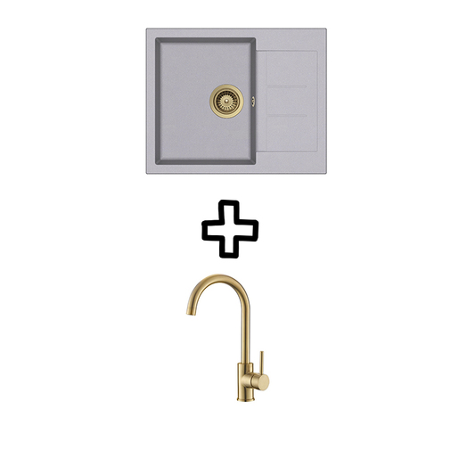 Set Tesa SQT102W + Vida PVD Alumetallic/Zlato