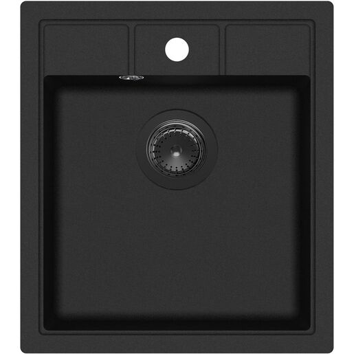 Set Nova SQN100W sudoper + Vida PVD slavina, Black metallic/Grafit