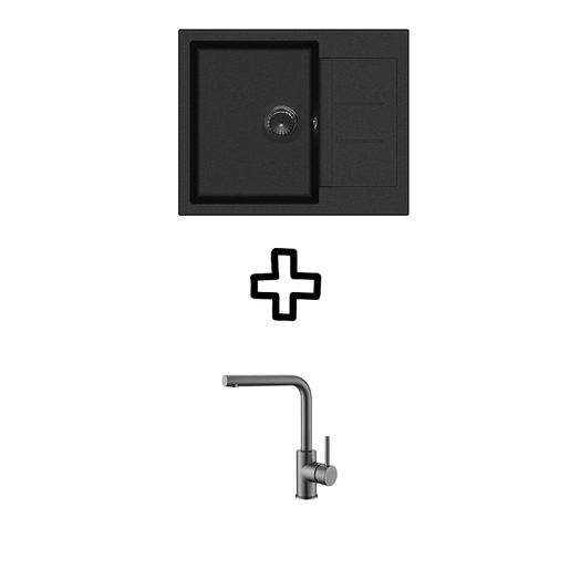 Aquasanita Tesa SQT102W + Zora PVD Black metallic/Grafit