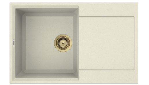 Elleci Easy 300 sudoper + Zora PVD slavina Bianco Antico/Zlato