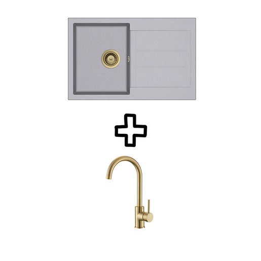 Set Tesa SQT101W + Vida PVD Alumetallic/Zlato