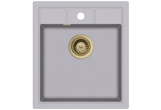 Set Nova SQN100W sudoper + Vida PVD slavina, Alumetallic/Zlato