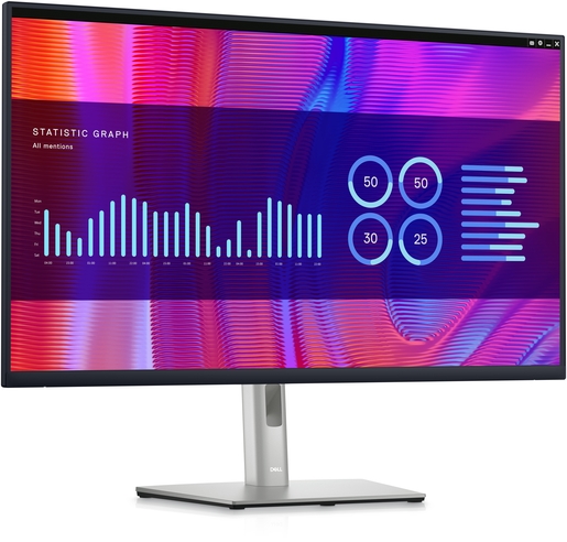 Dell 32" monitor P3223DE, IPS 2K/QHD, 60Hz, 8ms, HDMI, 2x DisplayPort, 4x USB, USB-C hub, RJ45, Pivot