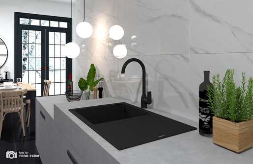 VOXORT Tea Black miješalica za sudoper