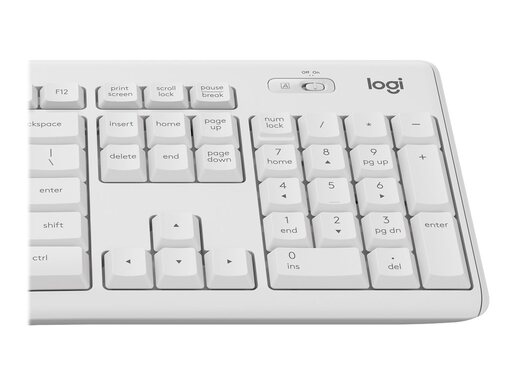 Logitech MK295 Silent Wireless Combo, bežična tipkovnica + miš, bijela, USB (920-009824)