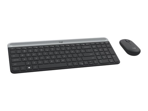 Logitech MK470 Slim Wireless, bežična tipkovnica + miš, crna (920-009264)