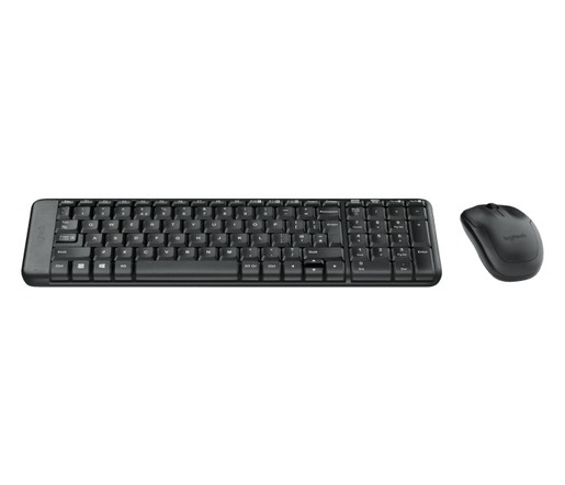 Logitech MK220 Wireless Desktop, bežična tipkovnica + miš, crna, kompaktna, USB (920-003168)