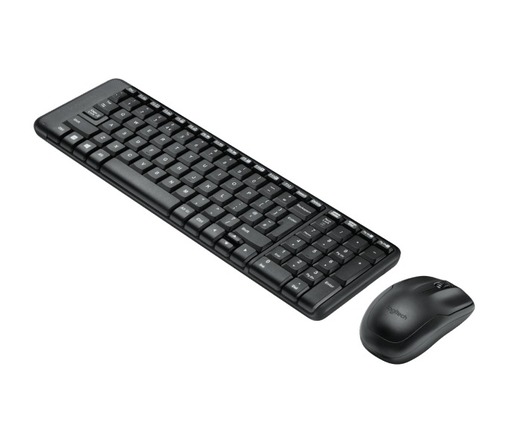 Logitech MK220 Wireless Desktop, bežična tipkovnica + miš, crna, kompaktna, USB (920-003168)