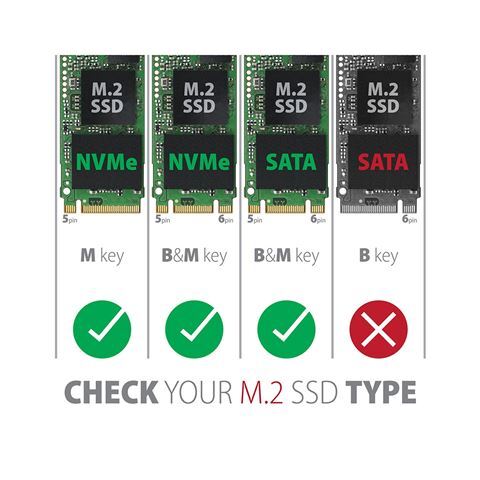 Eksterno kućište Axagon za M.2 NVMe SSD, M.2 SATA SSD, USB-C 3.2 Gen 2, 42-80mm (EEM2-SG2)